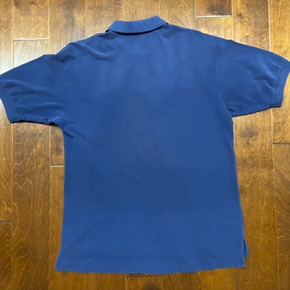 Nike Vintage White Tag Blue Tonal Cotton Polo Shirt Men's Size Large - Picture 4 of 8